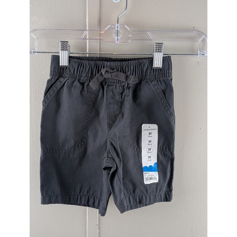 Jumping Beans Toddler Boys Charcoal Gray Cotton Pull On Shorts 2T NWT